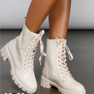 Steve Madden Fashion Leather Lace-Up Boots